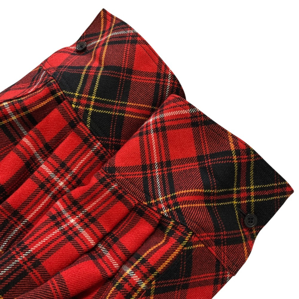 ヨウジヤマモト TARTAN CHECK DOUBLE LAYERED ワンピース