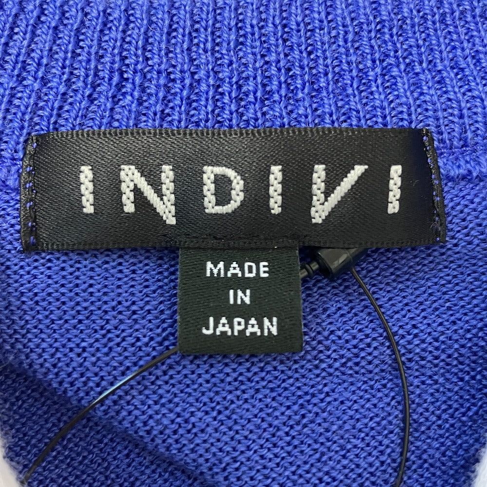 インディヴィ メリノウールクルーネックニット