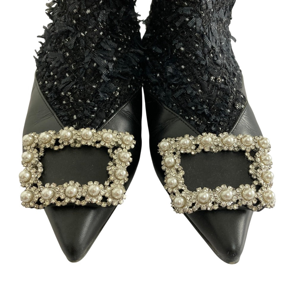 ピッピシック ANNA JEWELRY BOOTS ツイードショートブーツ