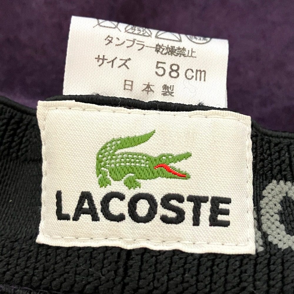 ラコステ ウールハンチングキャップ