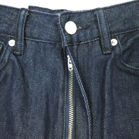CLANE カラー ダイ ブーツ カット デニム パンツ