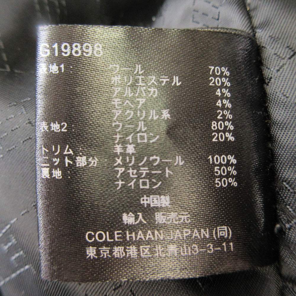 コールハーン ツイードビッグカラーベルテッドコート
