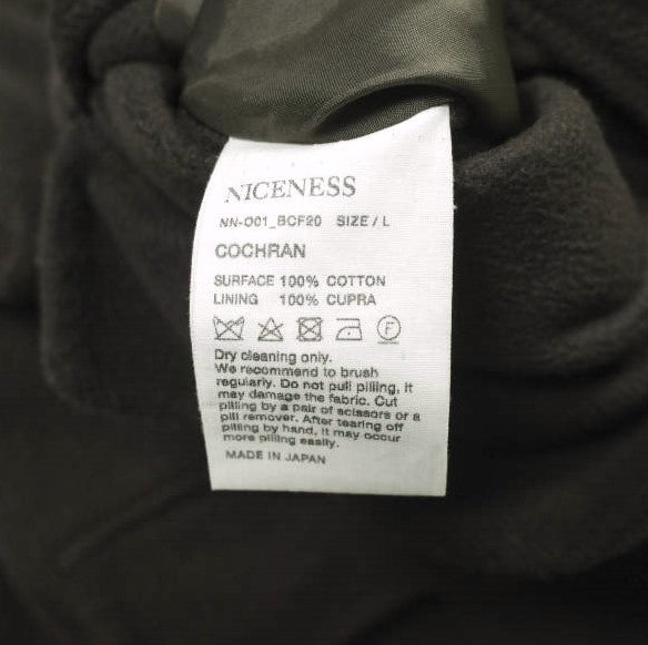 NICENESS COCHRAN ボンデッド コットン ジャケット