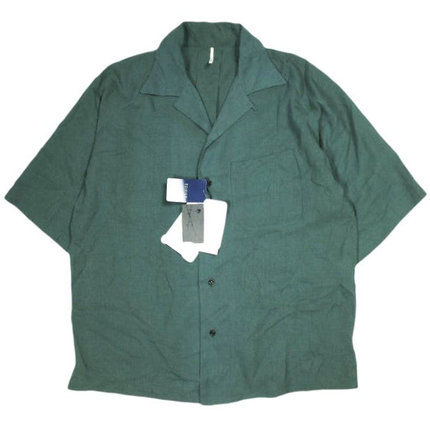 m's braque ソリッド アロハ シャツ ポリエステル シャツ