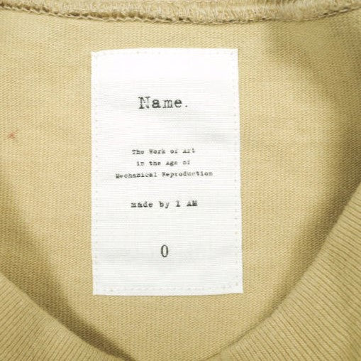 Name. OVERSIZED L/S POCKET TEE コットン 長袖Tシャツ
