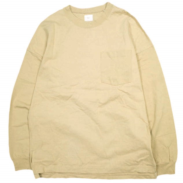 Name. OVERSIZED L/S POCKET TEE コットン 長袖Tシャツ