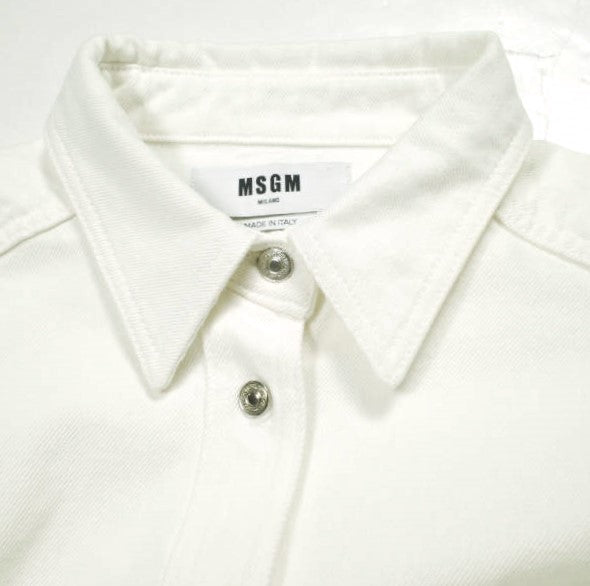 MSGM 3641MDE235T コットン デニム シャツ