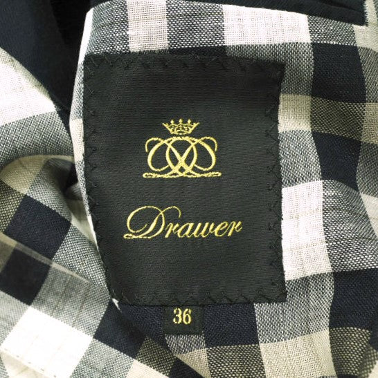 ドゥロワー Loro Piana チェックウールリネンジャケット