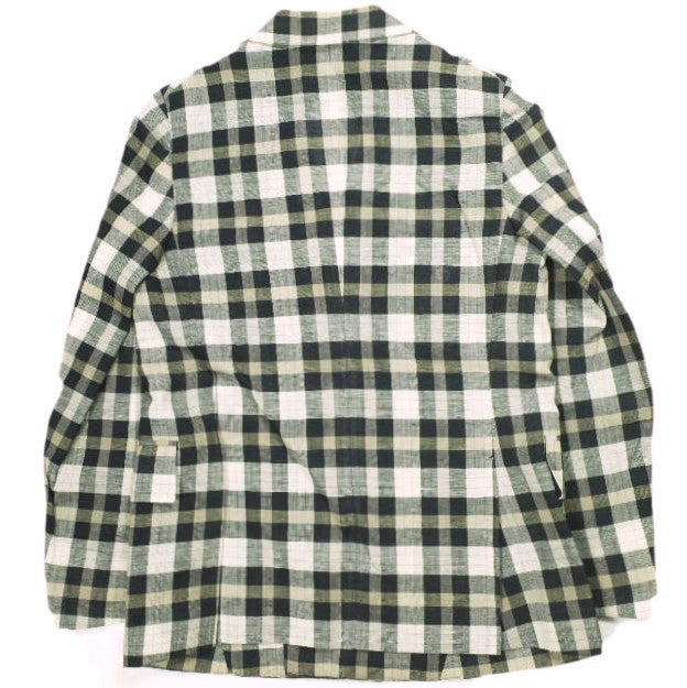 ドゥロワー Loro Piana チェックウールリネンジャケット