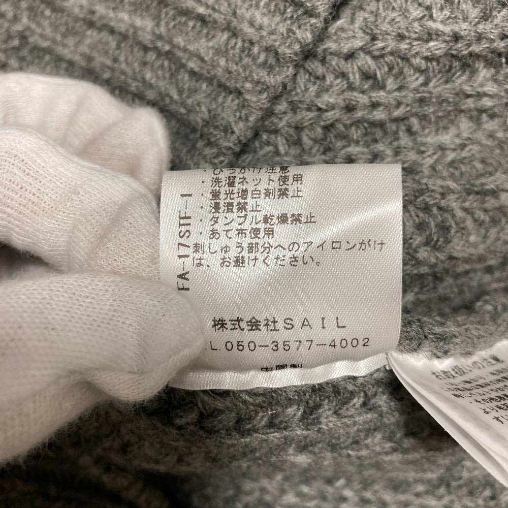 セブンテンバイミホカワヒト パールネックウールタートルニット
