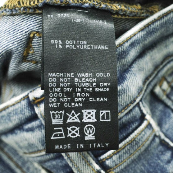 スリーバイワン EMPIRE CROP FLARE コットンポリウレタンデニムパンツ