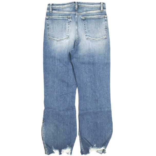 スリーバイワン EMPIRE CROP FLARE コットンポリウレタンデニムパンツ
