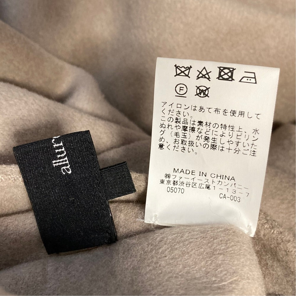 アルアバイル ノーカラーウールコート
