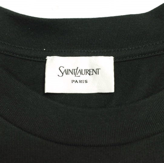 サンローラン プレイン クルーネック Tシャツ コットン モダール トップ