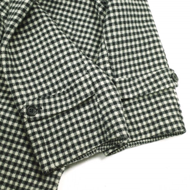 エイチビューティーアンドユース CHECK RAGLAN COAT ウールナイロンコート