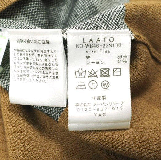 ラート knit one piece 綿レーヨン ニットワンピース
