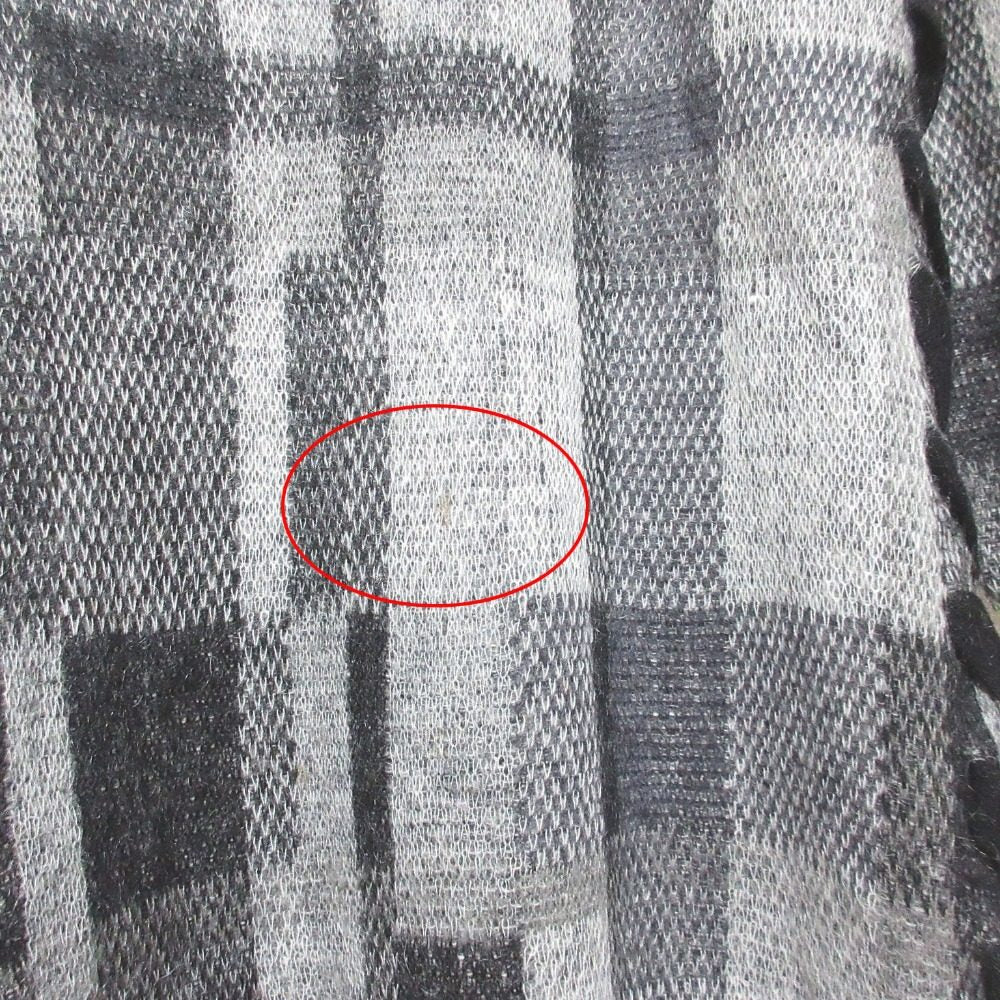 アメリ BIG CHECK LACE UP ニットワンピース