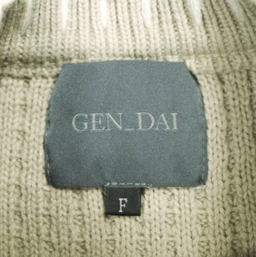 ゲンダイ CREW KNIT コットンアクリル ニット