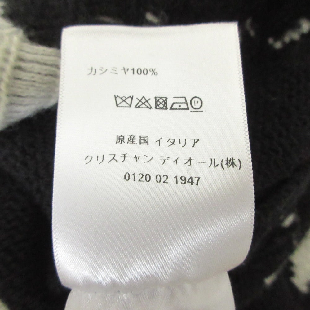 クリスチャンディオール モノクロームフラワー カシミヤニットセーター