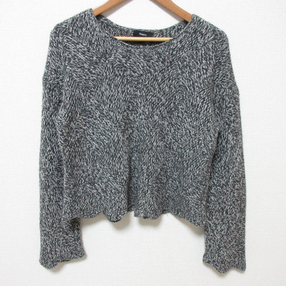 セオリー CASHMERE CROP PO MOULINE カシミヤ ニットセーター
