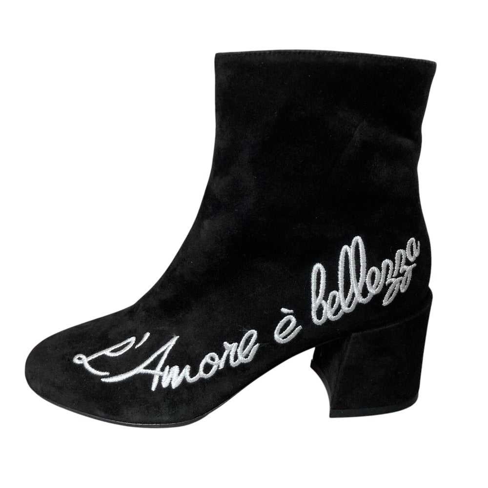 ドルチェ&ガッバーナ L’Amore e bellezza レザーアンクルブーツ