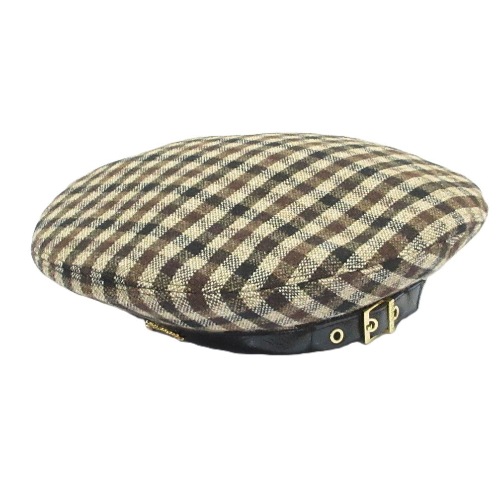 ガニー Checked Wool Mix ベレー帽