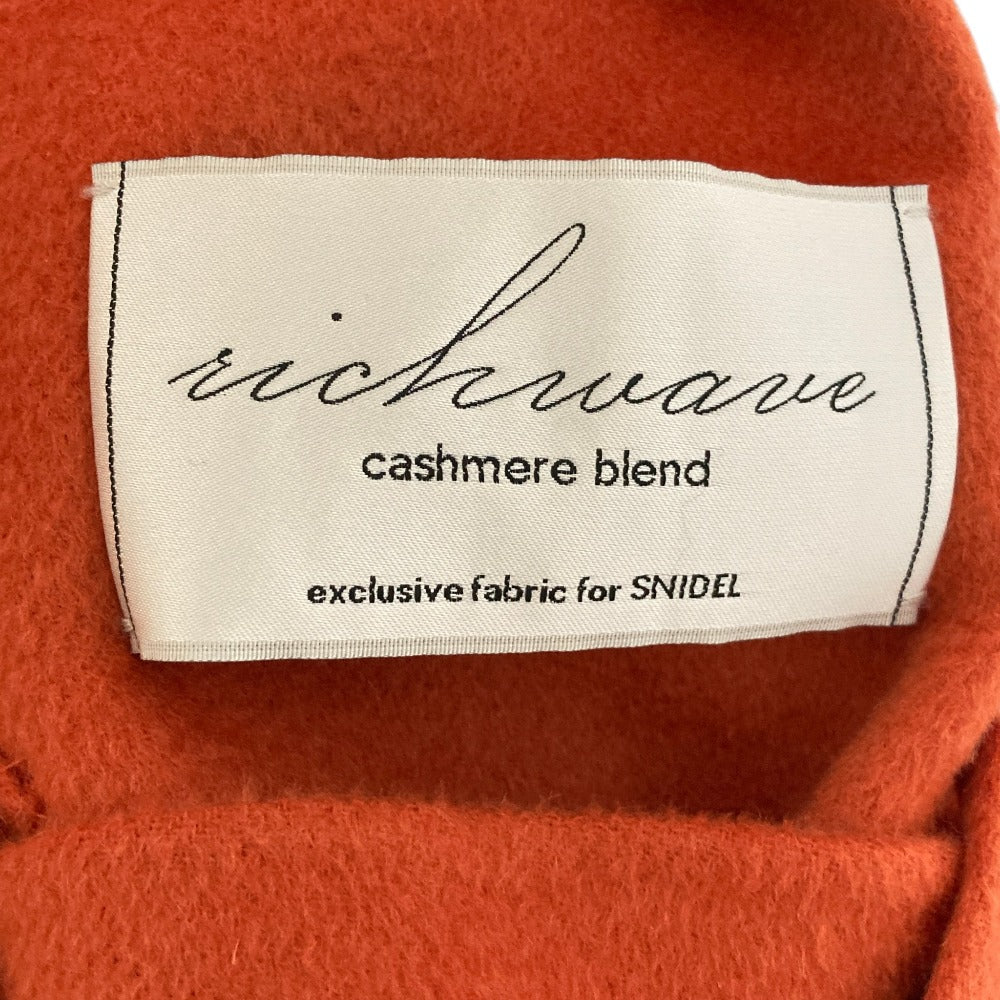 スナイデル カシミヤ混スタンドカラーコート