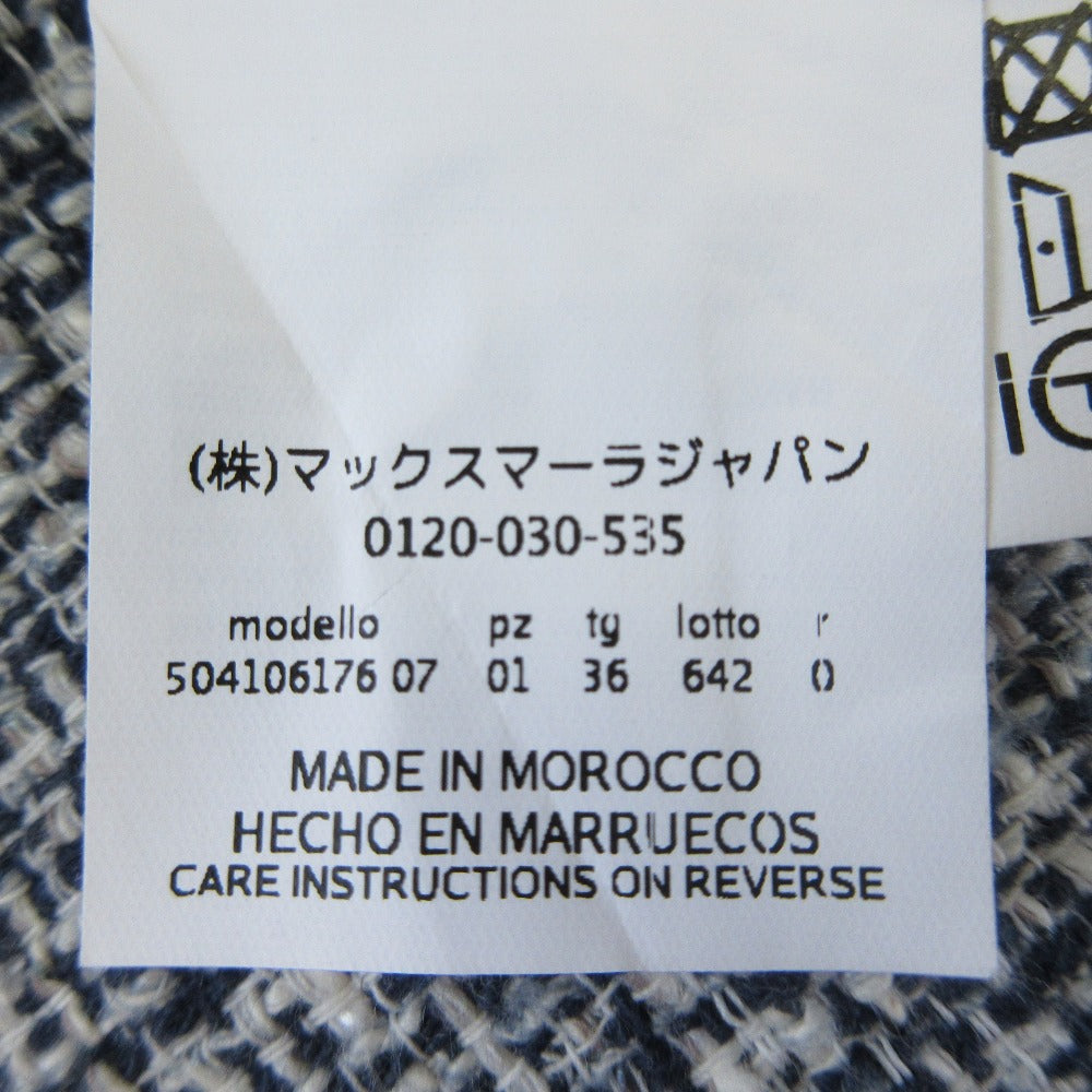 マックスマーラウィークエンド ノーカラーツイードジャケット
