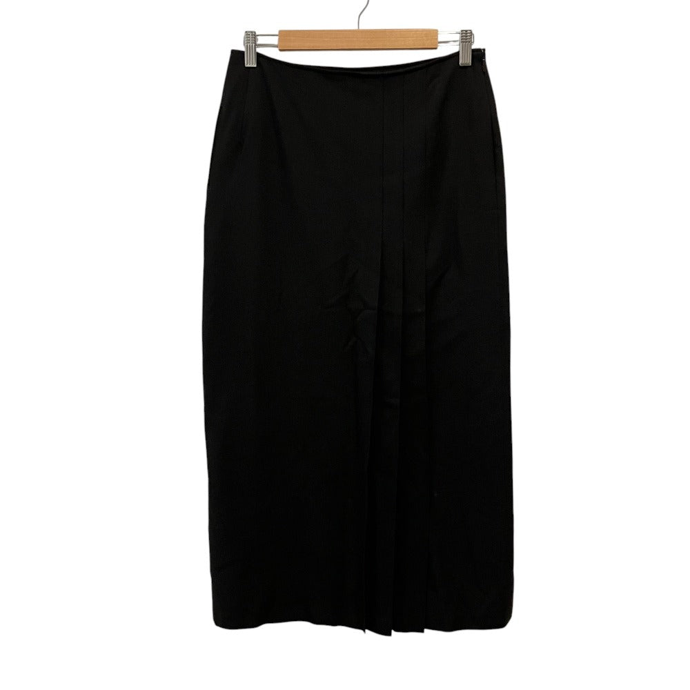 ヨウジヤマモト DAMAGED GABARDINE L TUCK DETAIL SLIM ウールギャバジンスカート