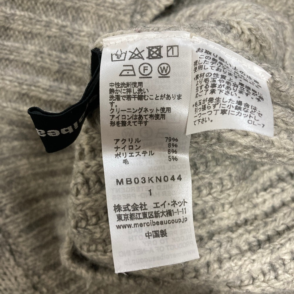 メルシーボークー ハイネックケーブルニットセーター