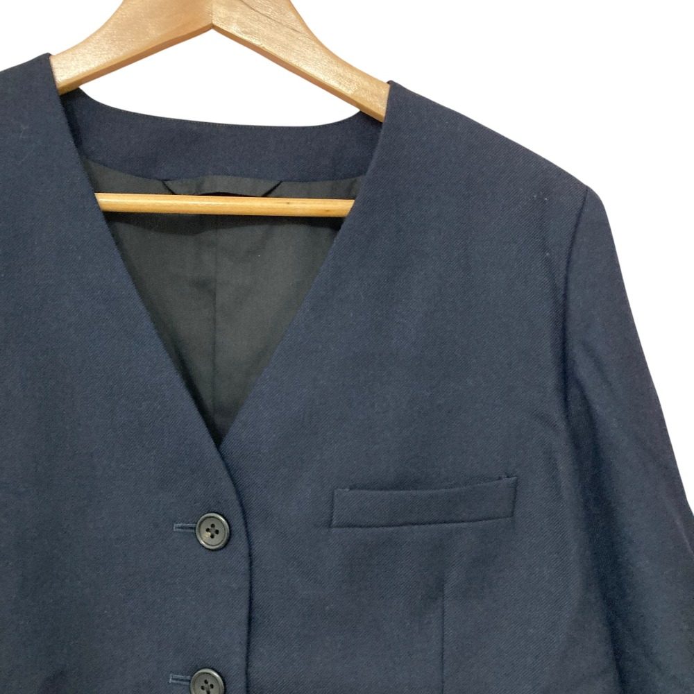 マーガレットハウエル WASHED WOOL SERGE ノーカラージャケット