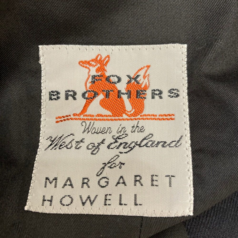 マーガレットハウエル WASHED WOOL SERGE ノーカラージャケット