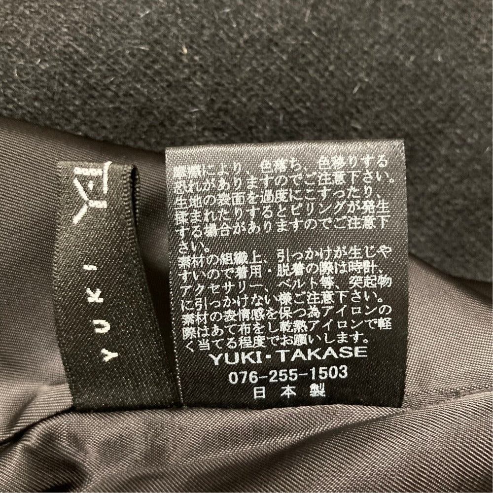 ユキタカセ フラワープリントウールコート
