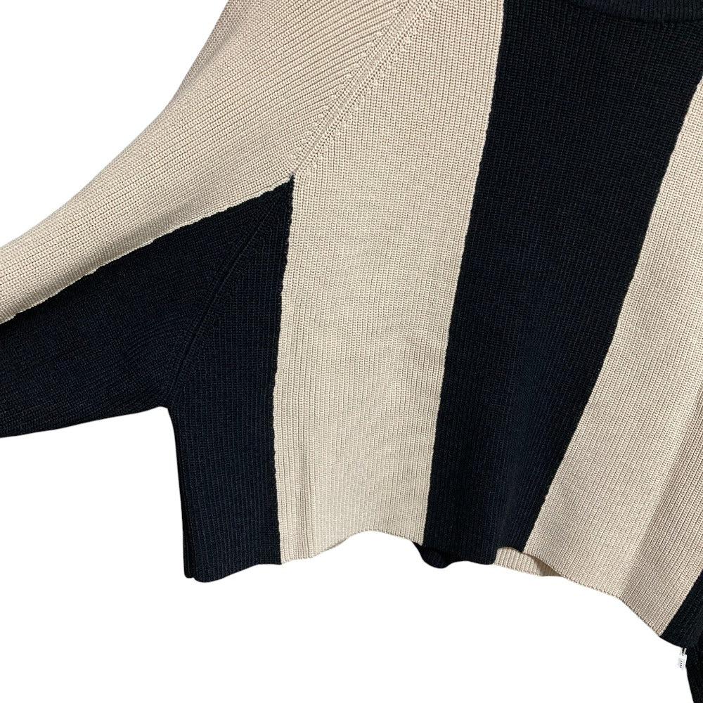 アメリ WIDE STRIPE KNIT TOP ニットトップス