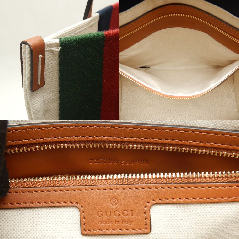 グッチ スモール キャンバス 2WAY トートバッグ 727728
