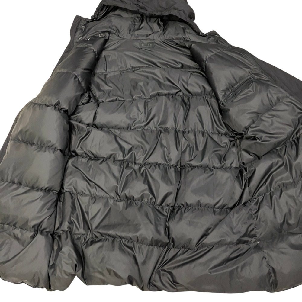 サイトヨウジヤマモト Pe Taffeta Stitch-Less フーデッドダウンコート