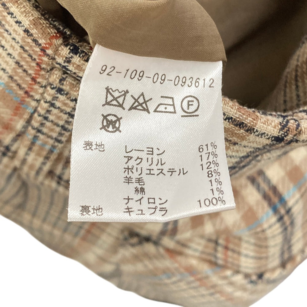 エストネーション チェックフロントボタンタイトスカート