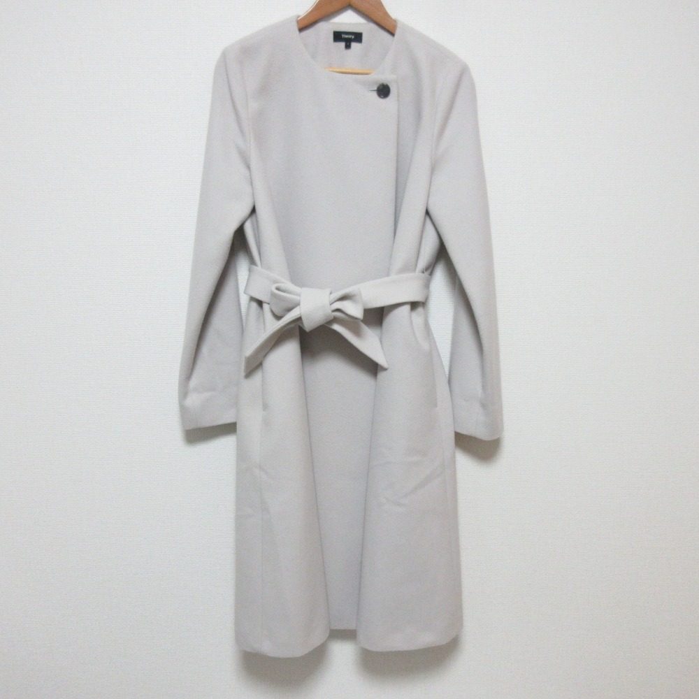 セオリー LAMB MELTON ノーカラーコート