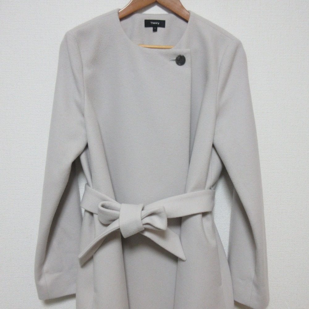 セオリー LAMB MELTON ノーカラーコート