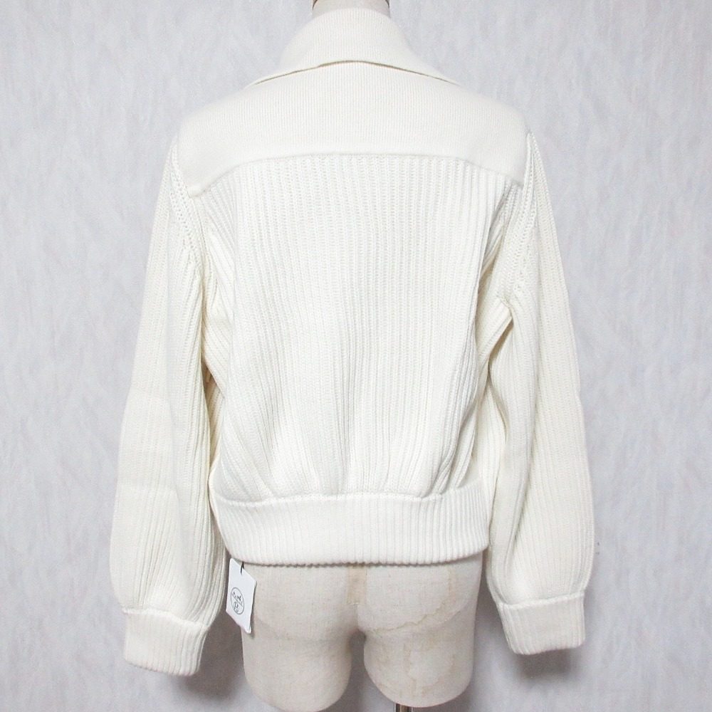 エルメス パール編みリブジャケット