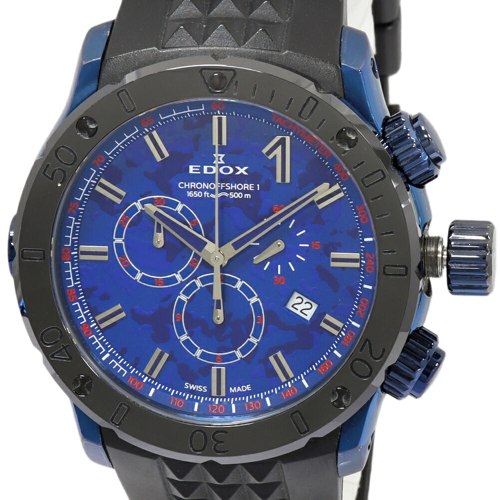 Edox クロノオフショア 1 ステンレス スチール クロノグラフ