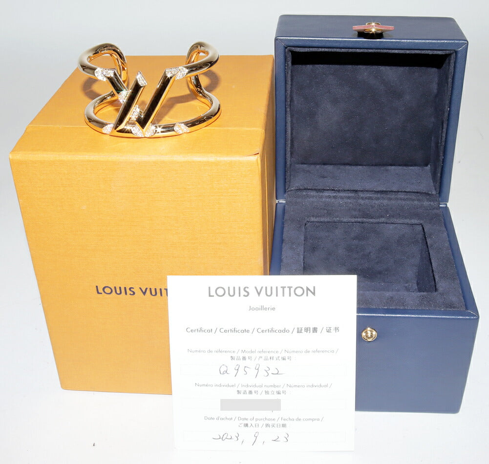 ルイ ヴィトン LV ヴォルト ワン Au750 ダイヤ バングル サイズ 16