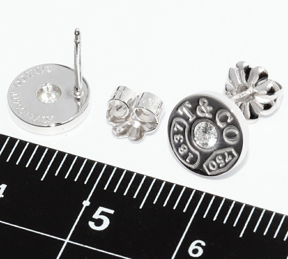 ティファニー 1837 K18WG ダイヤ ピアス