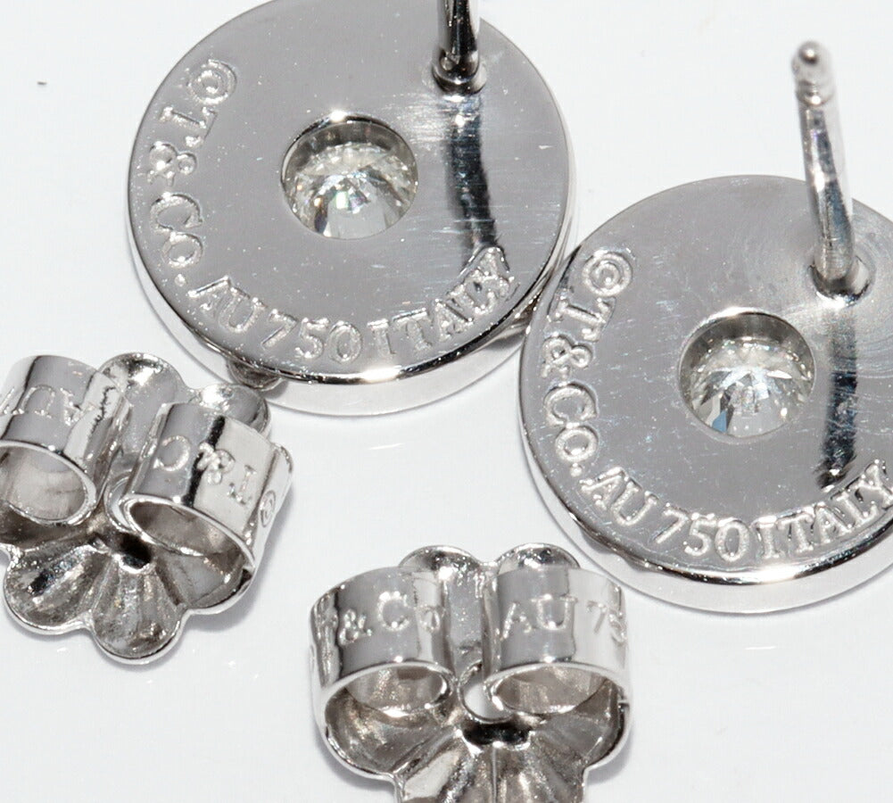 ティファニー 1837 K18WG ダイヤ ピアス