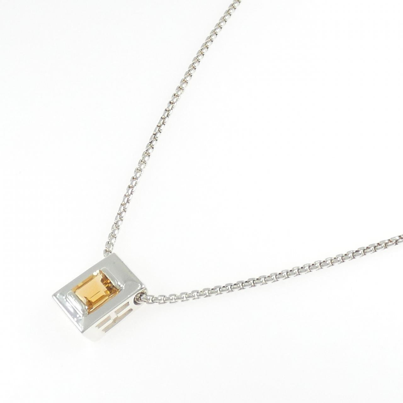 エルメス 925シルバー シトリンネックレス