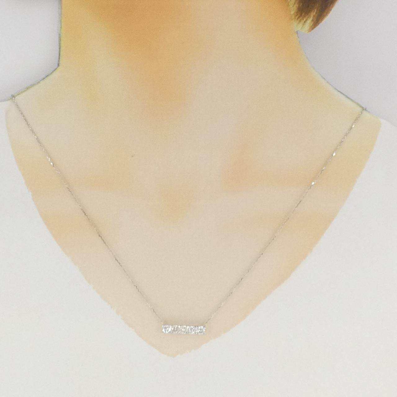 Pt900 K18WGダイヤモンドネックレス