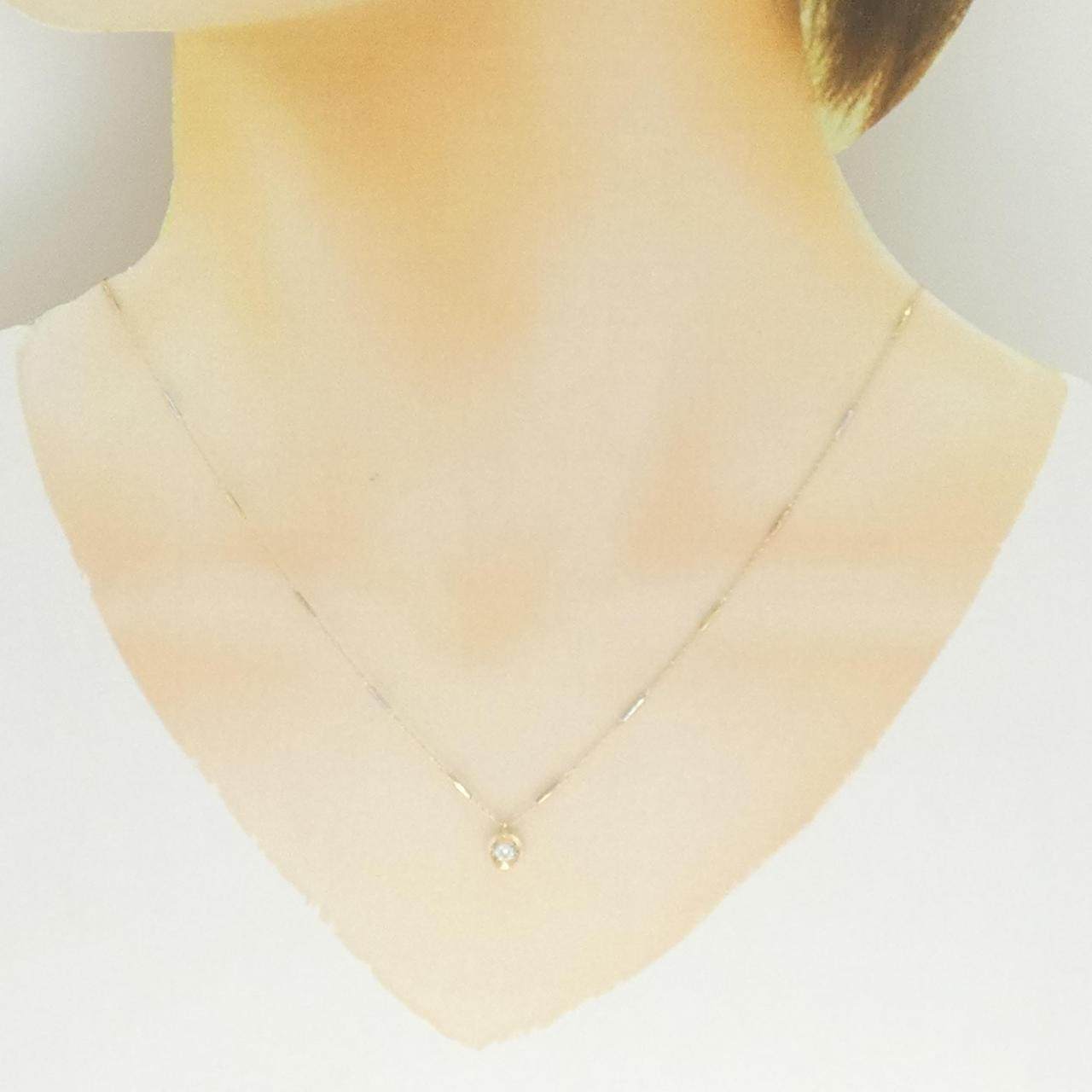 K10イエローゴールド K10ホワイトゴールド ダイヤモンド ネックレス