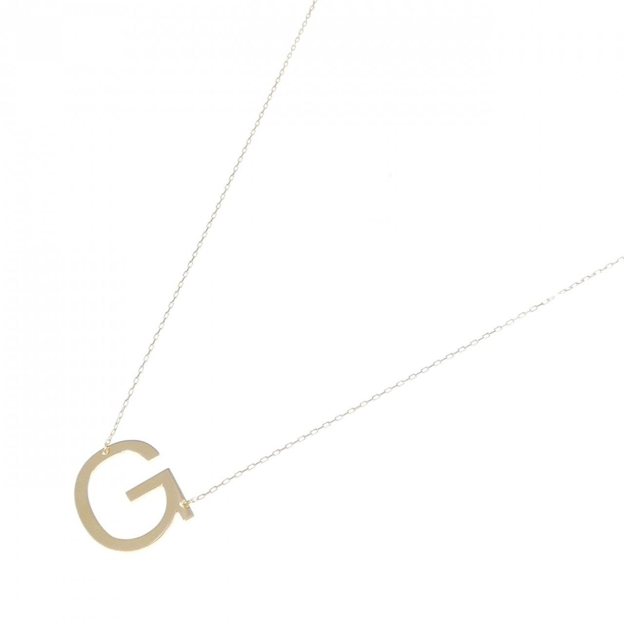 Au750 イニシャル G ネックレス