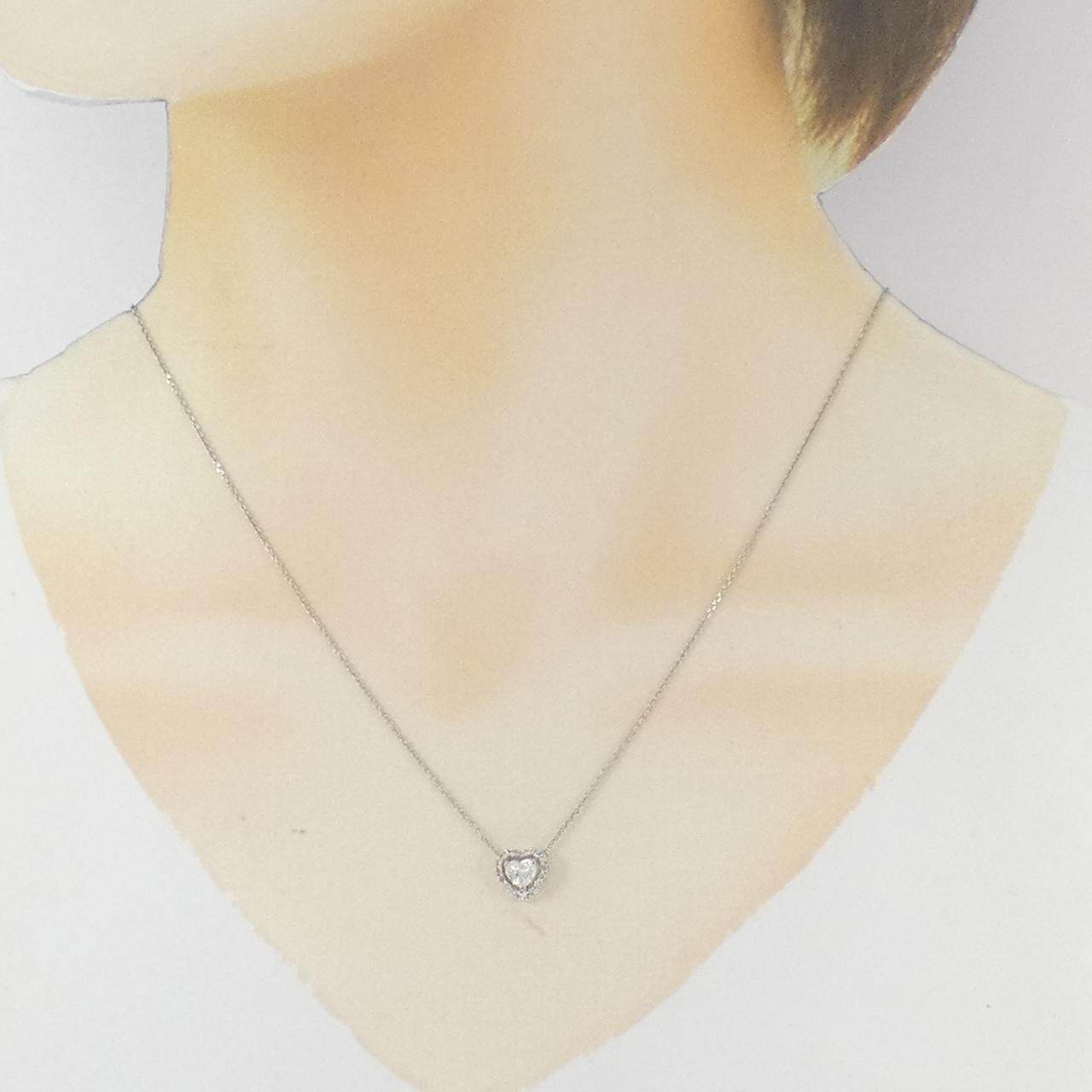 プラチナダイヤモンドハートネックレス