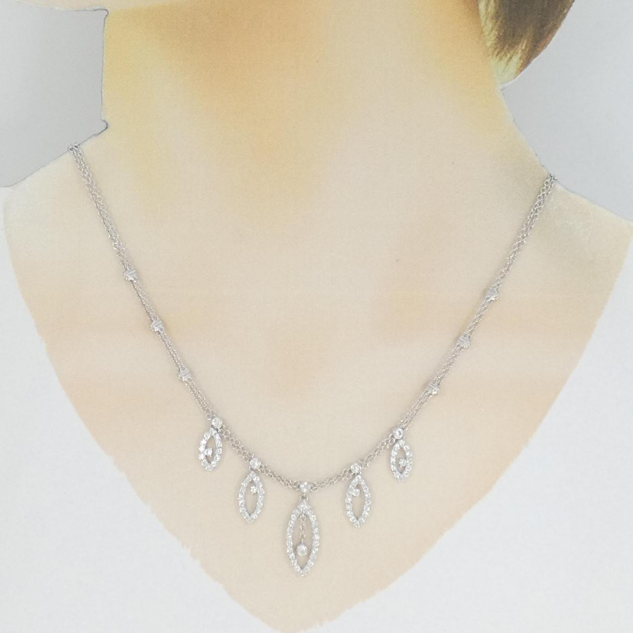 K18WG ダイヤモンド ネックレス
